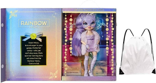 Boneca Rainbow High para Baile de Fantasia Rainbow Vision - Boneca Colecionável Fashion - 28 cm (Violet Willow), RHVCB2022