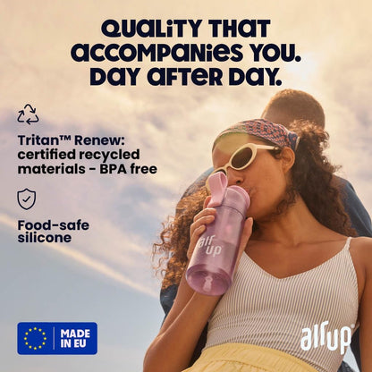 Garrafa de água AIR UP® Original Twist Pro, kit inicial com cápsulas em 5 sabores | Garrafa de 600ml com saborizantes sem açúcar | Pode ser lavada na lava-louças, livre de BPA, na cor azul