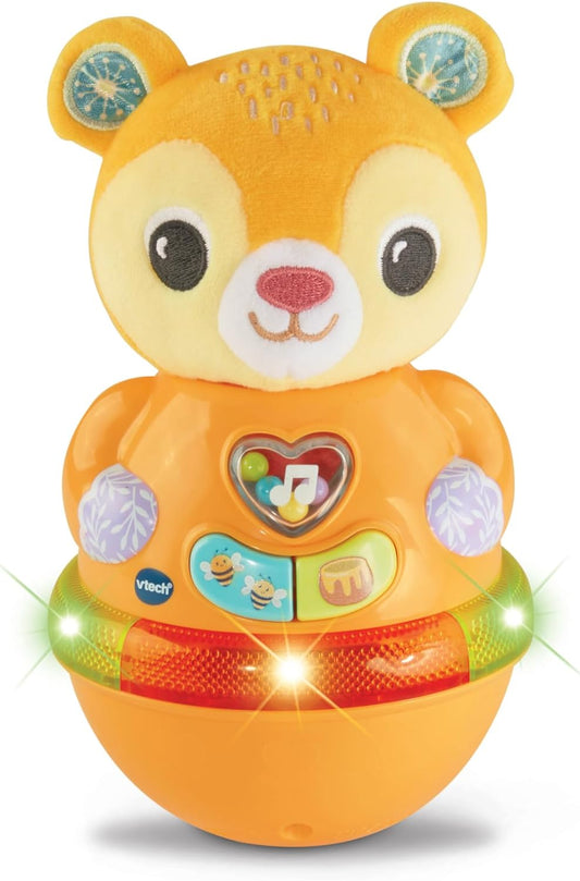 VTech Baby Rock and Roll Bear, Juguete Mecedor Interactivo con Sensor de Movimiento para Juego de Causa y Efecto, Frases, Sonidos y Canciones para Habilidades Sensoriales y Motoras, para Bebés de 6, 9, 12, 18 Meses+, Versión en Inglés
