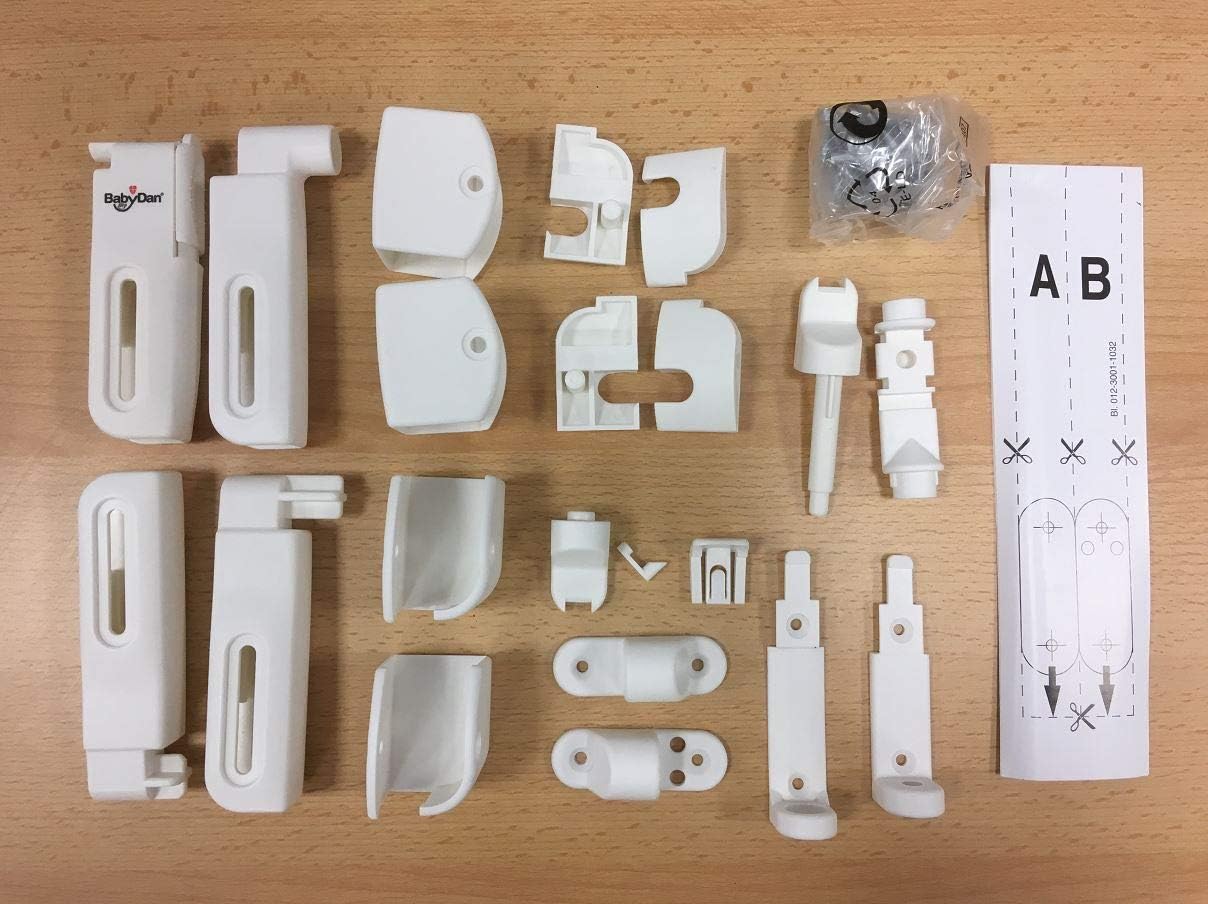 Kit de accesorios de repuesto para puerta de escalera de metal BabyDan Flexi Fit