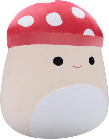 Squishmallows SQCR05496 20 pulgadas - Malcolm el hongo manchado rojo, multicolor