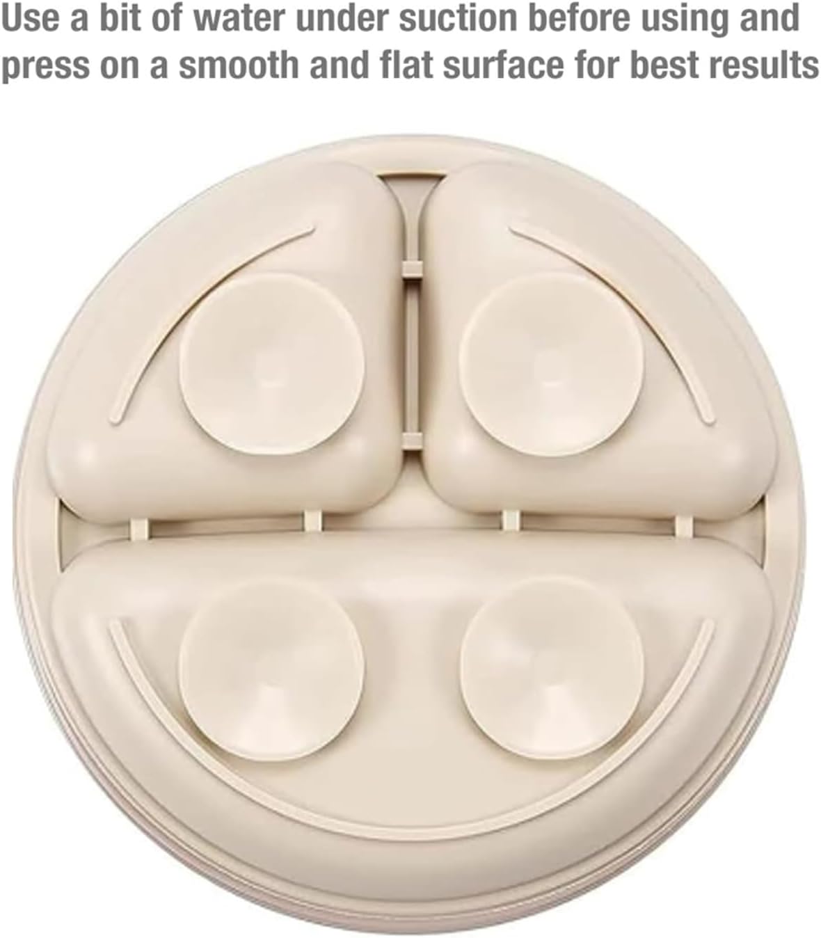 PandaEar Conjunto de 3 pratos infantis, pratos de silicone divididos com ventosas para bebês e crianças pequenas, antiderrapantes - próprios para lava-louças e micro-ondas (marrom chá linho)