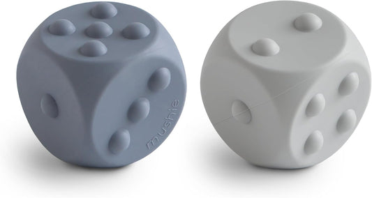 Mushie Brinquedo Sensorial Dace Press (Pacote com 2) | Brinquedo Sensorial para Apertar e Estourar | Desenvolvimento da Coordenação Motora Fina | Ensina Aritmética Simples | 100% Silicone de Qualidade Alimentar