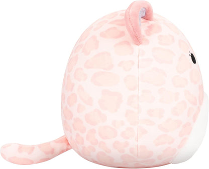 Squishmallows Original de 7,5 Polegadas – Phaedra, a Leopardo Pêssego com Barriga Peludinha e Orelhas Brilhantes – Pelúcia Oficial da Jazwares