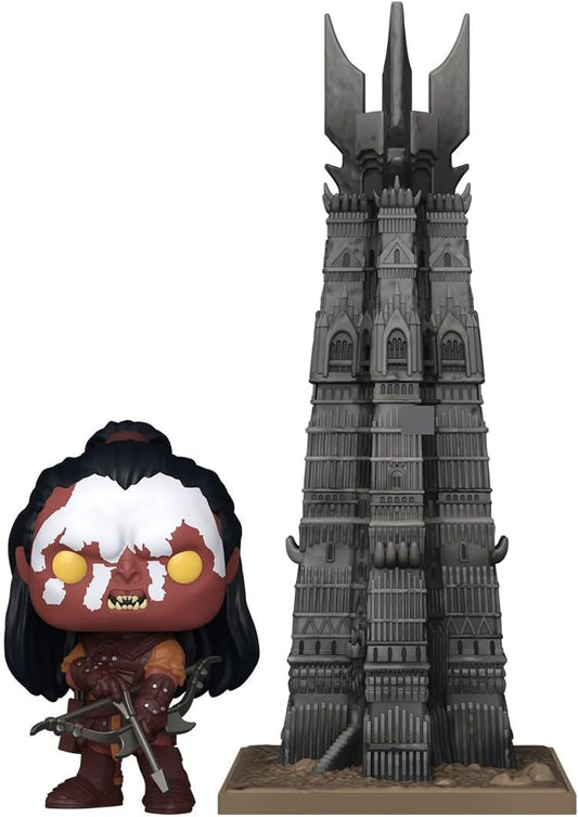 Funko Pop! Town: Senhor dos Anéis S9 – Lurtz com Torre - Figura de Vinil Colecionável - Ideia para Presente - Produtos Oficiais - Brinquedos para Crianças e Adultos - Fãs de Cinema - Figura Modelo para Colecionadores e Exibição