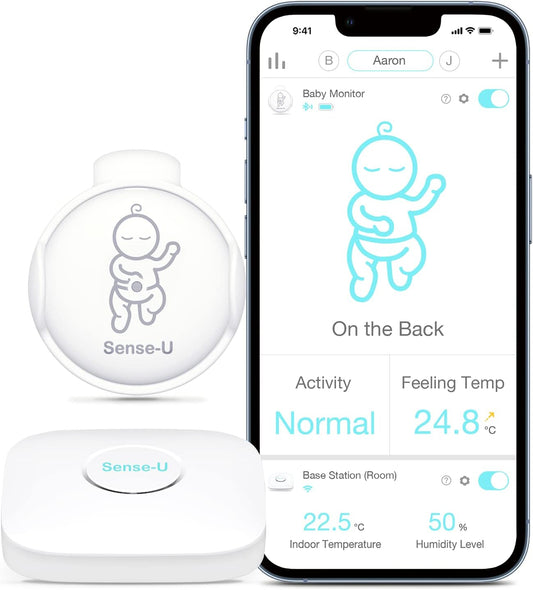 Sense-U Smart Baby Monitor 3: Notificaciones en tiempo real sobre movimientos del sueño, volcaduras, sensación de temperatura y humedad en cualquier momento y en cualquier lugar