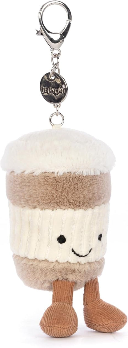 Jellycat Chaveiro divertido Coffee-To-Go, para viagem, tamanho P