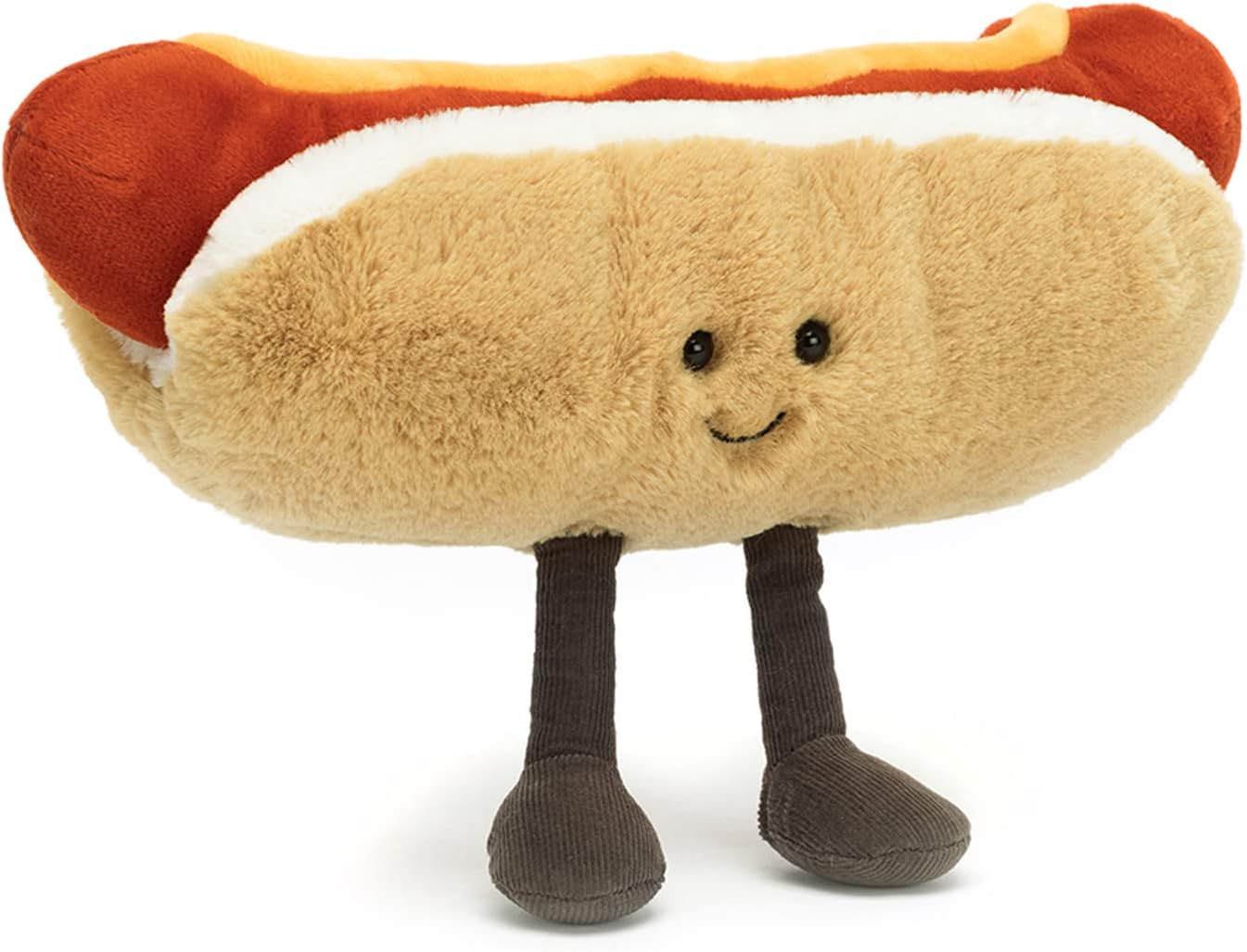 Jellycat Decoração de pelúcia colecionável Cachorro-Quente Divertido