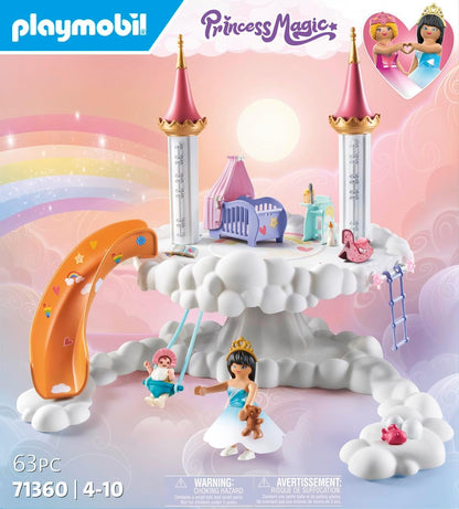 Playmobil 71360 Habitación para Bebé Arcoíris en las Nubes, Mundo Mágico de Cuento de Hadas, Juego de Rol Divertido e Imaginativo, Juegos Adecuados para Niños a Partir de 4 Años