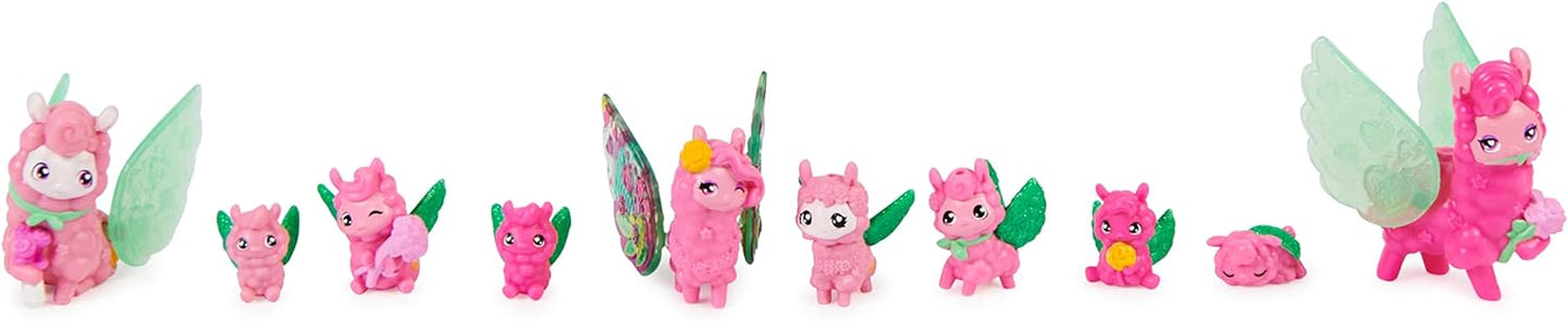 HATCHIMALS CollEGGtibles, Caja familiar Rainbow Llama con juego sorpresa, 10 personajes, 2 accesorios, juguetes para niños para niñas de 5 años en adelante