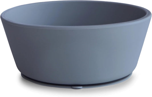 Mushie Tigela de silicone com ventosa, tigela antiderrapante com ventosa para bebês e crianças pequenas, material: silicone de qualidade alimentar, pode ser lavada na lava-louças e usada no micro-ondas (Tradewinds)