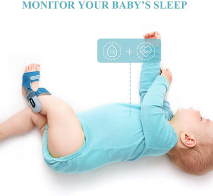 Babytone Oxímetro de pulso BabyO2, monitor de oxigênio para os pés para bebês com Bluetooth, monitora o nível de oxigênio, frequência cardíaca e movimento para o sono de bebês de 0 a 36 meses