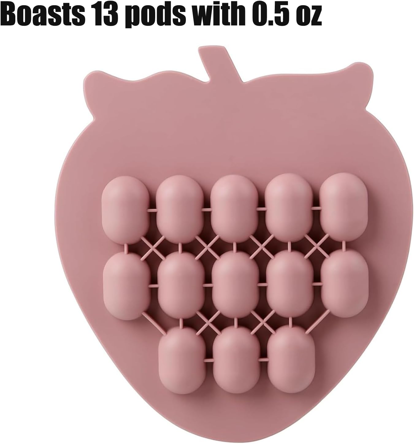 PandaEar Conjunto de 2 Bandejas de Silicone para Congelar Papinhas de Bebê , Bandeja para Congelar Cubos para Desmame com Tampa, Formas para Picolé de Leite Materno, 13 x 14 ml (0,5 oz)