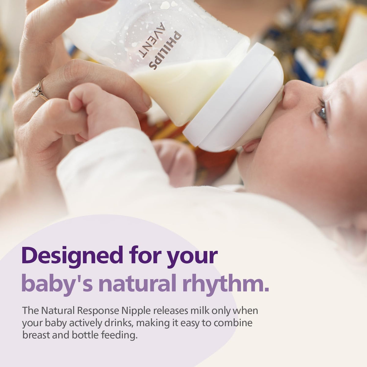 Philips Mamadeira Avent Natural Response – 2 unidades de 260 ml, para recém-nascidos e bebês maiores, livre de BPA, a partir de 1 mês (Modelo SCY903/02)