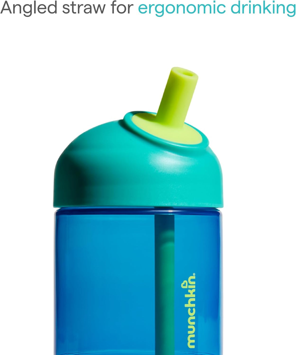 Munchkin Copo com Canudo Perfect Angle | 12m+ | 296 ml | Azul-escuro