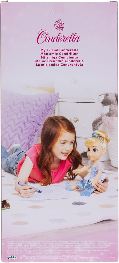 Disney Boneca Princess My Friend Cinderela 35 cm – Disney 100 Anos de Magia, Novo Visual Platinum