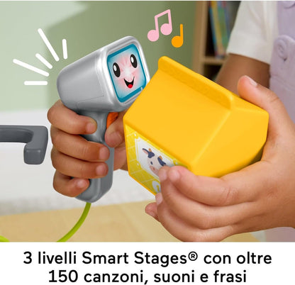 Brinquedo educativo Fisher-Price Laugh & Learn para meninas e crianças pequenas: caixa registradora para contar e fazer compras, loja de brinquedos com 20 peças, versão multilíngue, para crianças a partir de 2 anos, JGX00