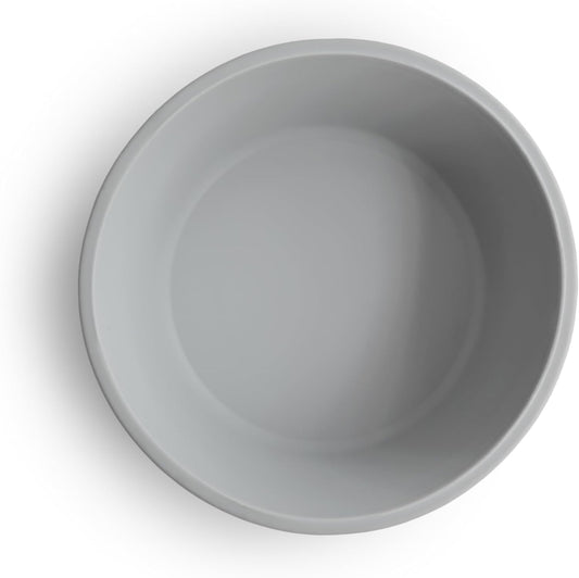Mushie Tigela de silicone com ventosa, tigela antiderrapante com ventosa para bebês e crianças pequenas, material: silicone de qualidade alimentar, pode ser lavada na lava-louças e usada no micro-ondas (cor pedra)