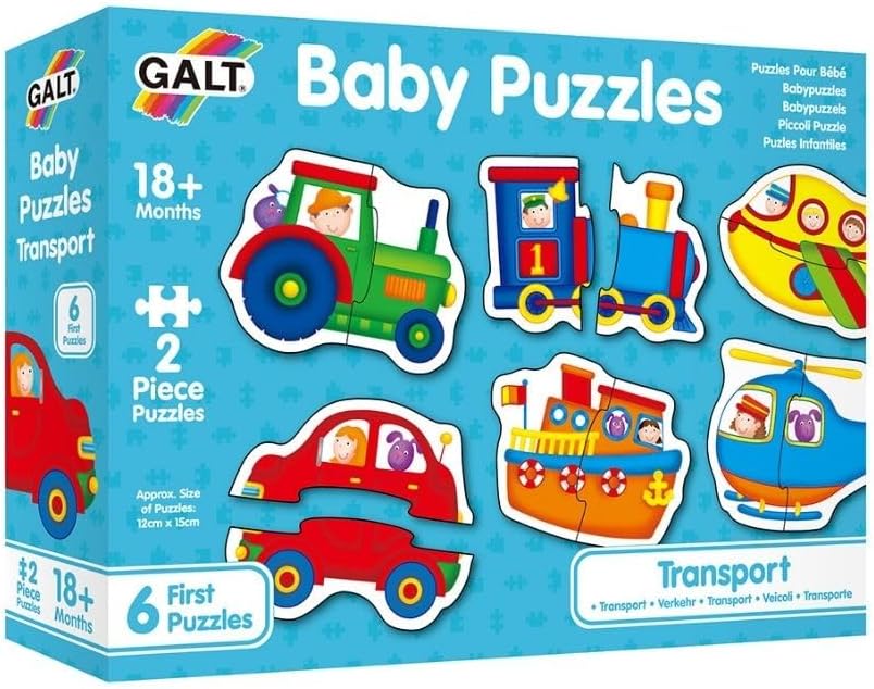 Galt Toys, Quebra-cabeças para Bebês - Transporte, Quebra-cabeças para Crianças, Idades 18 Meses ou Mais