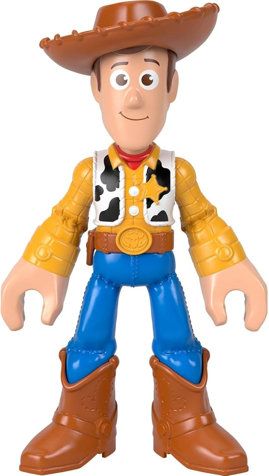 Fisher-Price Figura de ação Woody da Imaginext XL de 24 cm com articulação, vestindo o visual característico do filme, inspirada em Toy Story da Disney e Pixar, JMD33