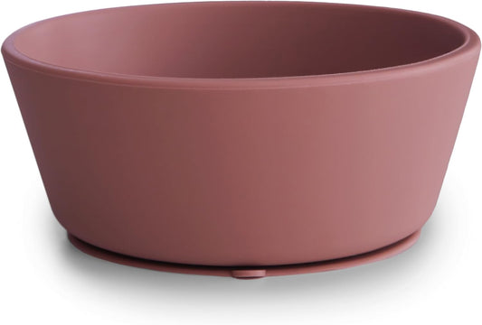 Mushie Tigela de silicone com ventosa, tigela antiderrapante com ventosa para bebês e crianças pequenas, material: silicone de qualidade alimentar, pode ser lavada na lava-louças e usada no micro-ondas (Marmota)