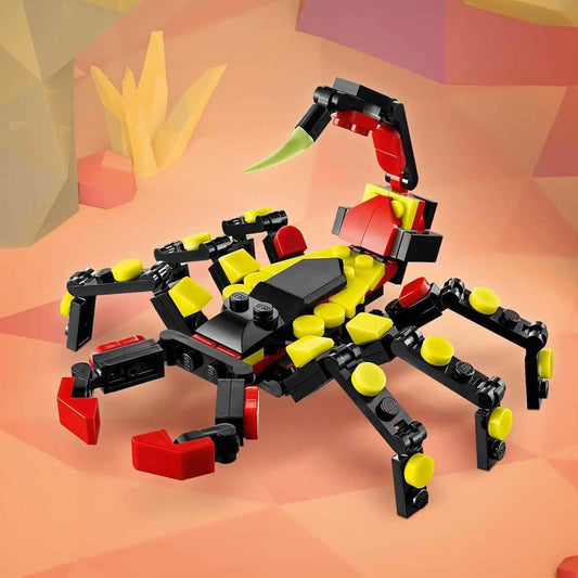 LEGO Creator 3in1 Wild Animals: Surprising Spider Toy - Transforma-se em uma figura de escorpião ou cobra - Conjunto de construção para meninos e meninas amantes da natureza com mais de 7 anos