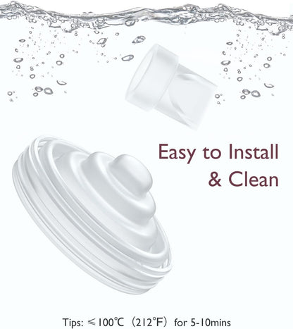 Momcozy Válvulas bico de pato e diafragma de silicone compatíveis com Momcozy M5. Acessórios originais de substituição para bomba tira leite Momcozy M5, 1 pacote