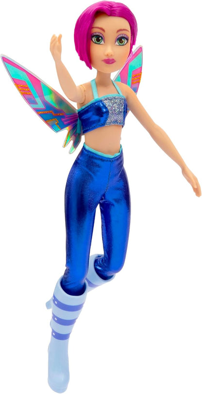 Winx Boneca Fada – Tecna com Asas Brilhantes e Articulações – Acessórios de Fada Removíveis – Visual de Transformação Inspirado em Tecnologia – Brinquedo Oficial do Clube Winx para Meninas – A partir de 4 Anos