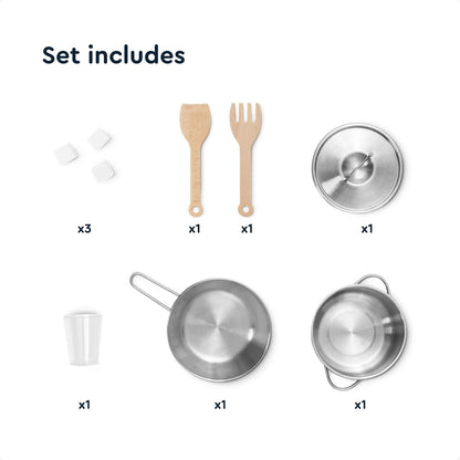 Cozinha de madeira Little Chef's Kitchenette com forno iluminado, micro-ondas e máquina de gelo. Conjunto de brinquedo para crianças de 3 a 6 anos.