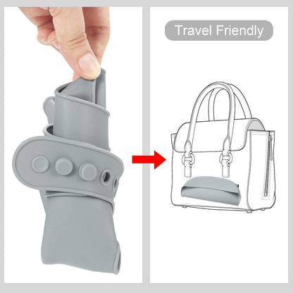 PandaEar Conjunto de 5 Babadores de Silicone para Bebês e Crianças Pequenas, Babadores Impermeáveis para Bebês de 6 a 18 Meses, para Introdução Alimentar, Babador Ajustável com Bolso Grande para Coletor de Alimentos,