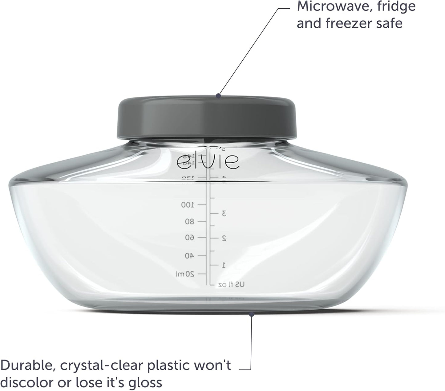 Elvie  Pump - Frascos de Armazenamento de Leite Materno - Kit com 3