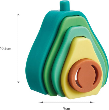 Nuby Brinquedo de dentição empilhável de abacate, multicolorido, tamanho único