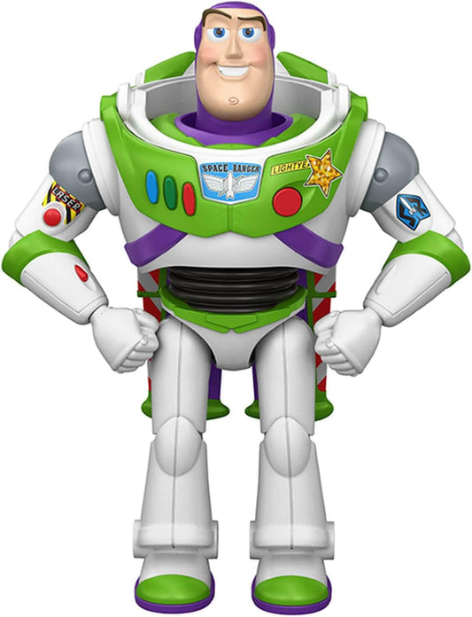 Mattel Disney e Pixar Toy Story 5 – Buzz Lightyear Pronto para Lançamento | Figura em Grande Escala, Design do Filme (25 cm), 12 Pontos de Articulação, JKV39