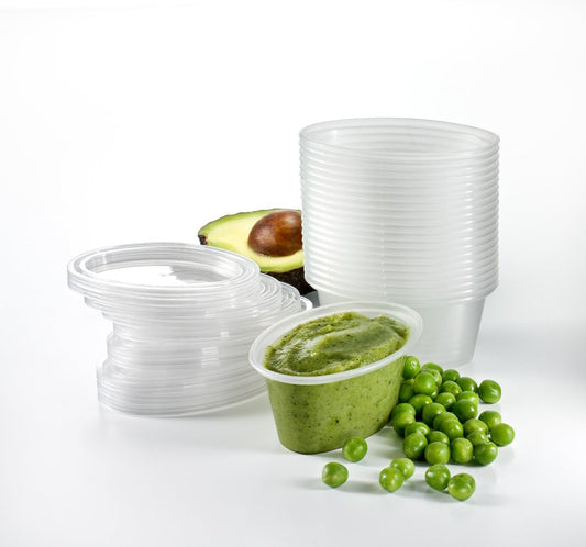 Mummy Cooks, 20 frascos de porciones de destete a partir de 6 meses para congelar alimentos para bebés, reutilizables, sin BPA