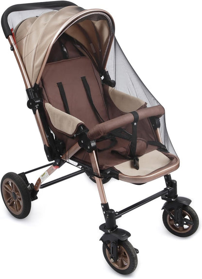 PandaEar Conjunto de 2 Mosquiteiros para Carrinho de Bebê, Mosquiteiro Universal para Carrinho, Capa de Rede para Carrinho de Bebê, Cadeirinha de Carro, Moisés, Berço - Preto