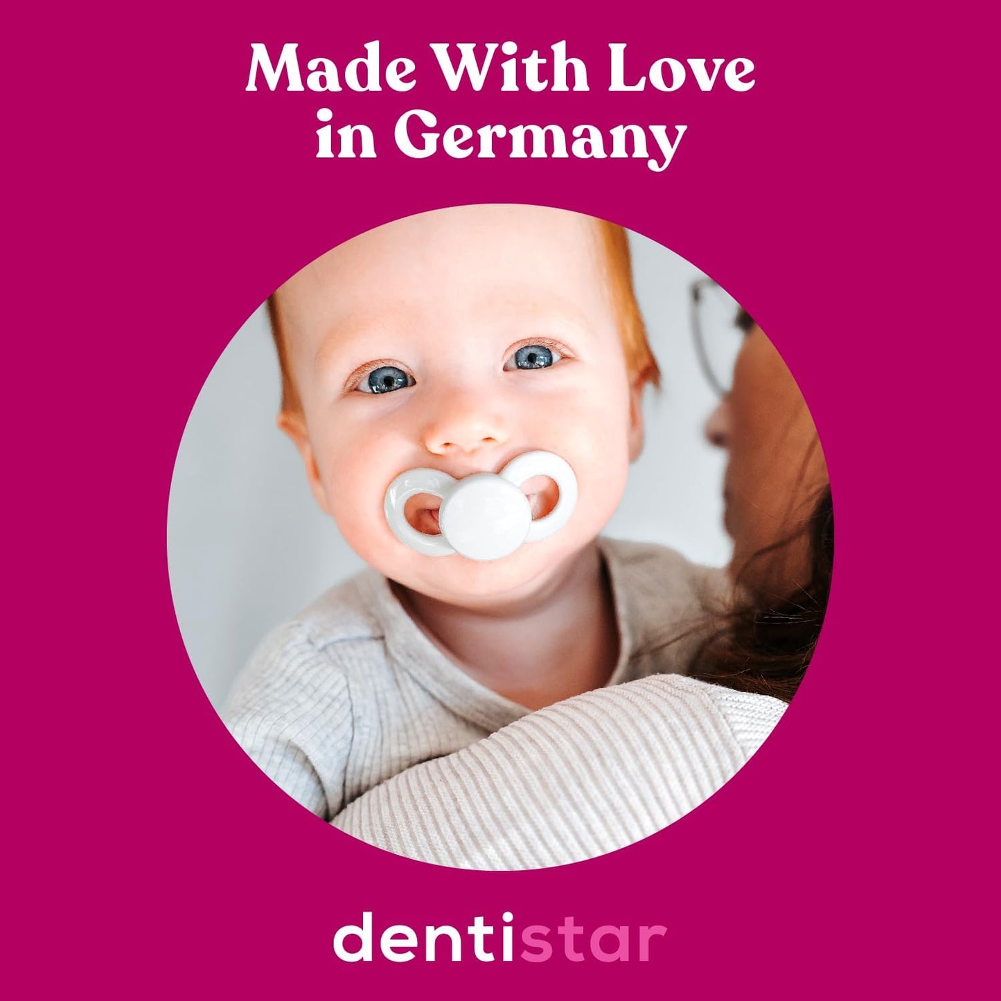 Dentistar Conjunto de 2 chupetas Day & Night - Tamanho 3 para mais de 14 meses - Chupeta de silicone adequada para dentes e mandíbulas - com 1 chupeta que brilha no escuro - Turquesa/Azul