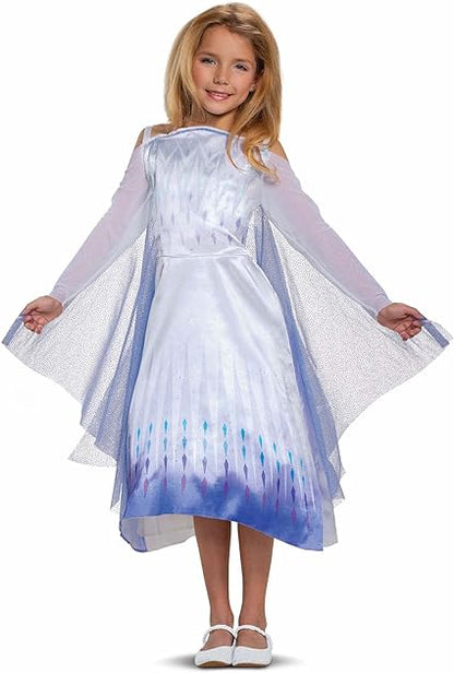 DISGUISE  Fantasia clássica oficial da Disney Elsa Snow Queen, Frozen 2 Costume Kids
