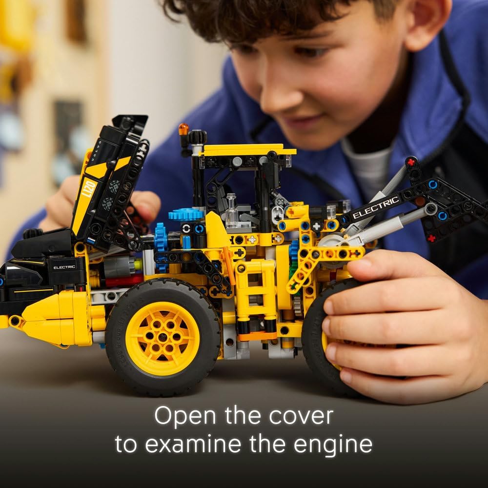 LEGO Brinquedo de construção Technic Volvo L120, carregadeira elétrica, conjunto de veículos, presente de engenharia para crianças, pá de carga para meninos e meninas a partir de 9 anos 42209