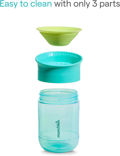 MunchkinMiracle Copo 360 para Bebês | Kit com 2 | 12m+ | 296 ml | Azul-escuro/Azul
