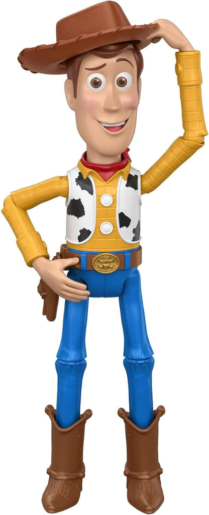 Mattel Disney e Pixar Toy Story 5 Woody "Howdy Partner" | Figura em Grande Escala, Boneco de 30 cm com Movimento de Saudação com o Chapéu e 14 Articulações, JKV38