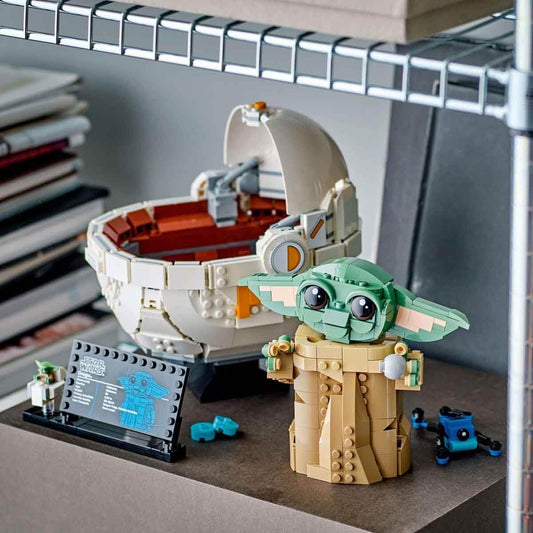 LEGO Star Wars 75403 Grogu com conjunto de brinquedos de construção Hover Pram, figura de personagem colecionável para fãs do programa de TV Mandalorian, ideia de presente de exibição para meninos e meninas com mais de 10 anos