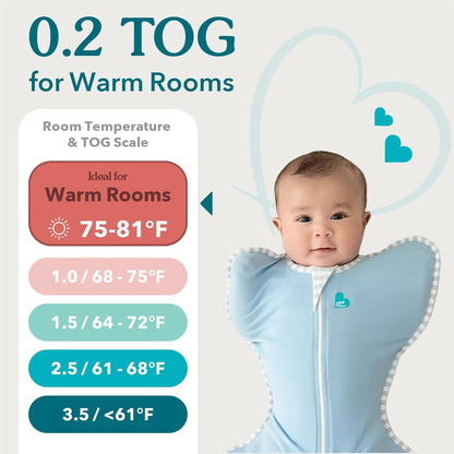 Love To Dream™ Swaddle UP™, Médio 6–8,5 kg – You Are My White | Ajuste perfeito, promove uma rotina de sono saudável | 0,2 Tog Ideal para primavera e verão (24–27 °C) | Algodão lavável à máquina com zíper duplo