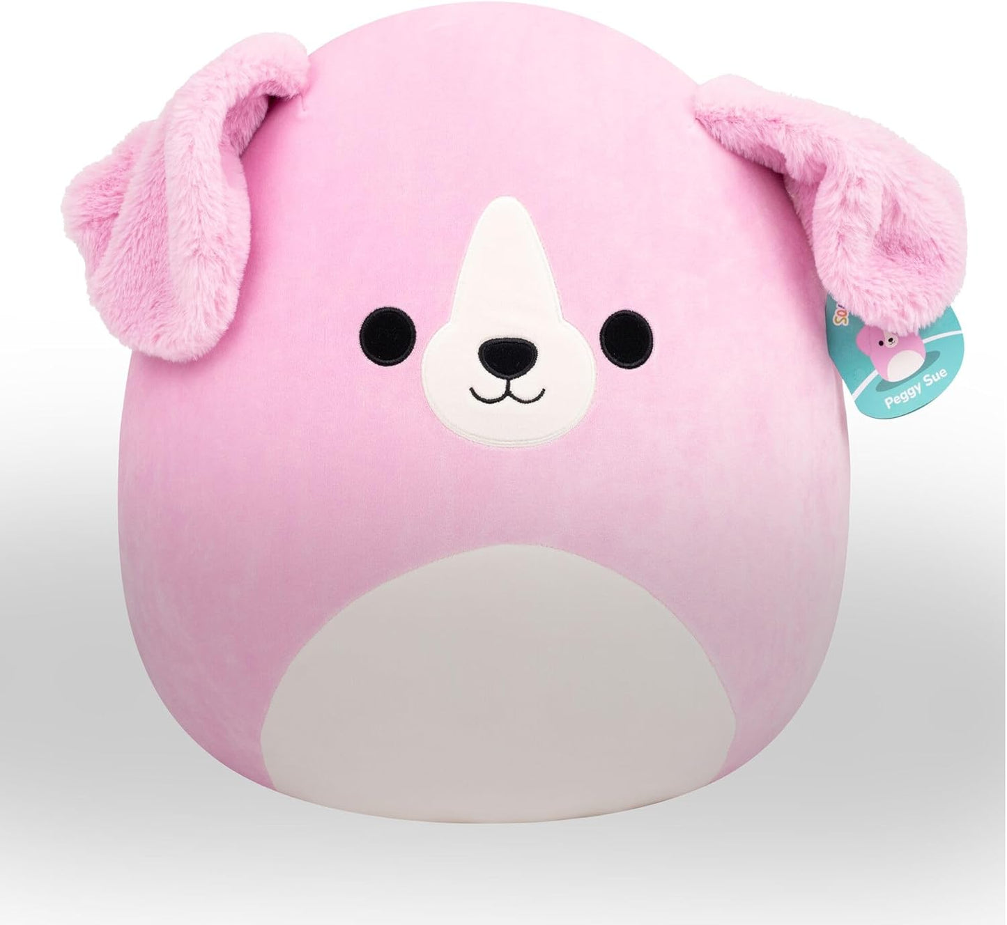 Squishmallows Original de 16 Polegadas Peggy Sue, a Golden Retriever Rosa – Pelúcia Oficial da Jazwares