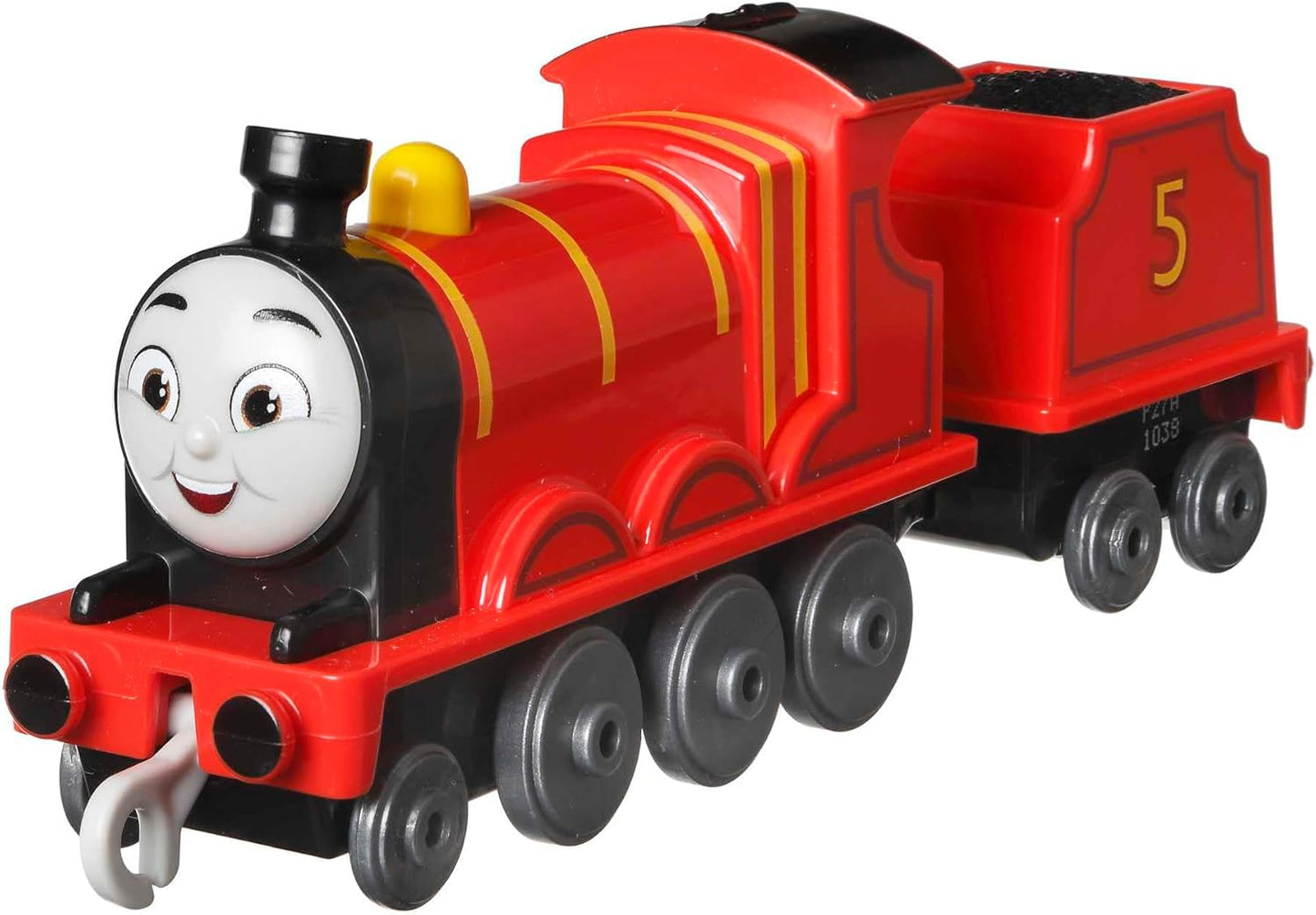 Fisher-Price Trem de brinquedo Thomas & Friends James, de metal fundido, para empurrar, para crianças em idade pré-escolar a partir de 3 anos, HDY62