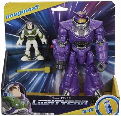 Disney e Pixar Lightyear Toys, Imaginext Battle Blast Zurg e Buzz Lightyear Conjunto de Figuras para Brincadeiras de Faz de Conta em Idade Pré-escolar (3-8 Anos) - HGT34