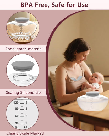 Momcozy Kit de acessórios de reposição para bomba tira-leite M9, incluindo válvula, diafragma, flange de 24 mm e coletor (cinza - frasco * 2 unidades).