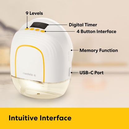 Bomba tira-leite individual vestível Medela Melody InBra, com uso sem as mãos – ajuste ultramacio, facilidade para extrair e armazenar, sistema tudo em um, desempenho potente, 2 modos e 9 níveis, funis de silicone, porta USB-C
