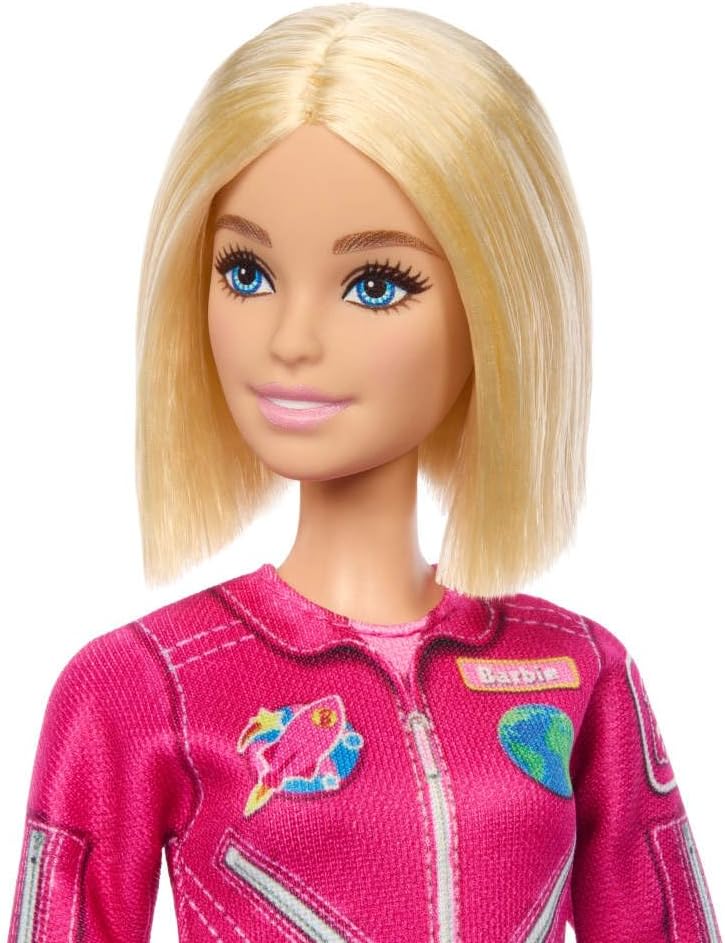 Barbie Profissões Astronauta - Boneca Fashion com Roupa Removível, Traje Espacial Rosa, Sapatos e Capacete - Profissão do Ano 2026, JKF77