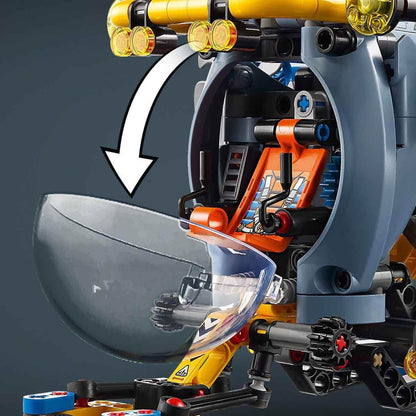 LEGO Brinquedo submarino Technic Deep-Sea Research - Conjunto de veículos com hélices giratórias, tanques de ar e uma cabine para brincadeiras imaginativas - Presente de aniversário para meninos e meninas com mais de 9 anos