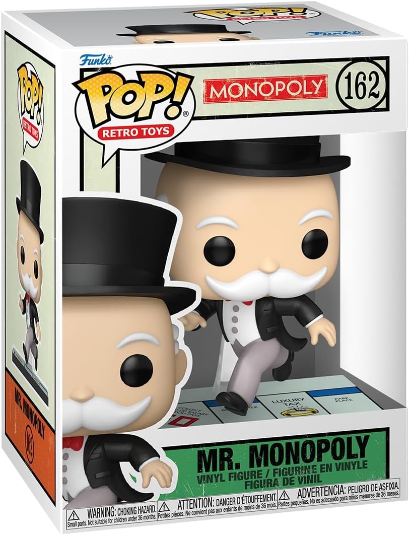 Funko Pop! Vinil: Mr. Monopoly - Mr. Monopoly - (Pass Go) - Hasbro, Inc - Figura de vinil colecionável - Ideia de presente - Produtos oficiais - Brinquedos para crianças e adultos - Fãs de ícones de anúncios